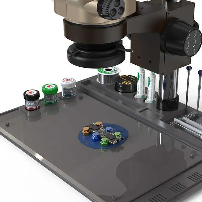2-in-1 Microscope Maintenance Mat - Aluminum Alloy & Silicone