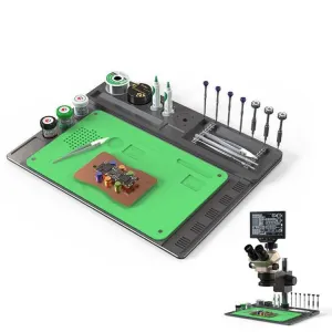 2-in-1 Microscope Maintenance Mat - Aluminum Alloy & Silicone