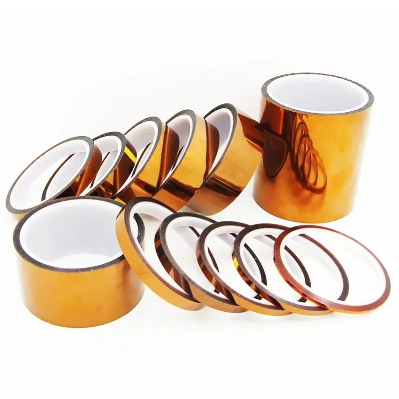 30m High Temp Polyimide Tape Anti Static Lithium Battery Insulation Multi Size Gold Finger Tape