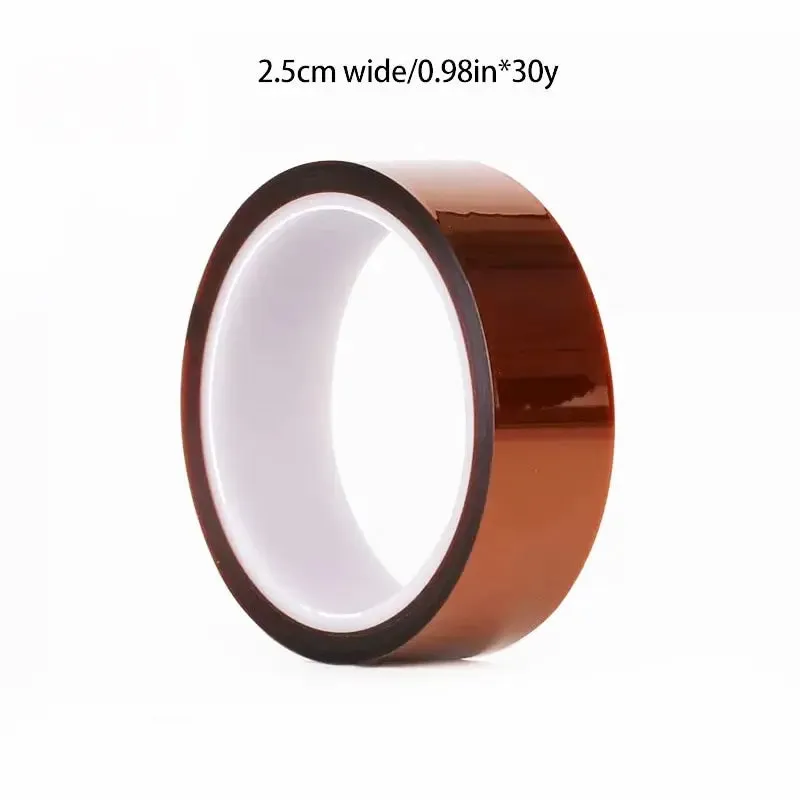 30m High Temp Polyimide Tape Anti Static Lithium Battery Insulation Multi Size Gold Finger Tape