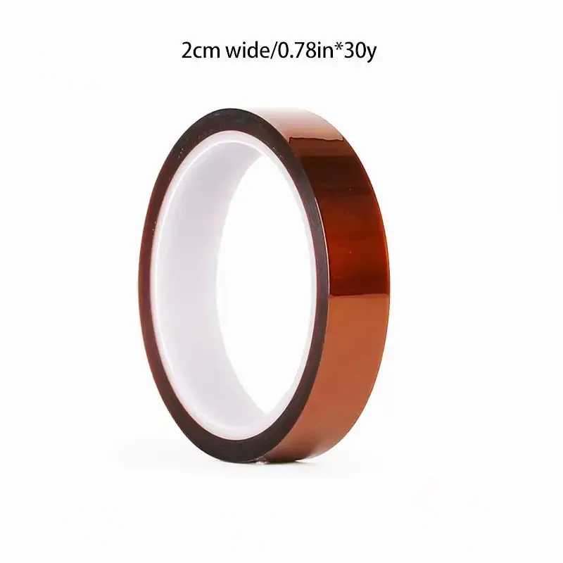 30m High Temp Polyimide Tape Anti Static Lithium Battery Insulation Multi Size Gold Finger Tape