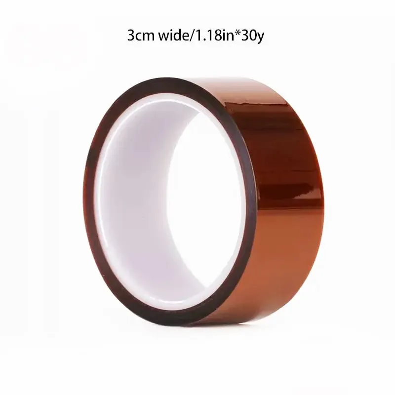 30m High Temp Polyimide Tape Anti Static Lithium Battery Insulation Multi Size Gold Finger Tape