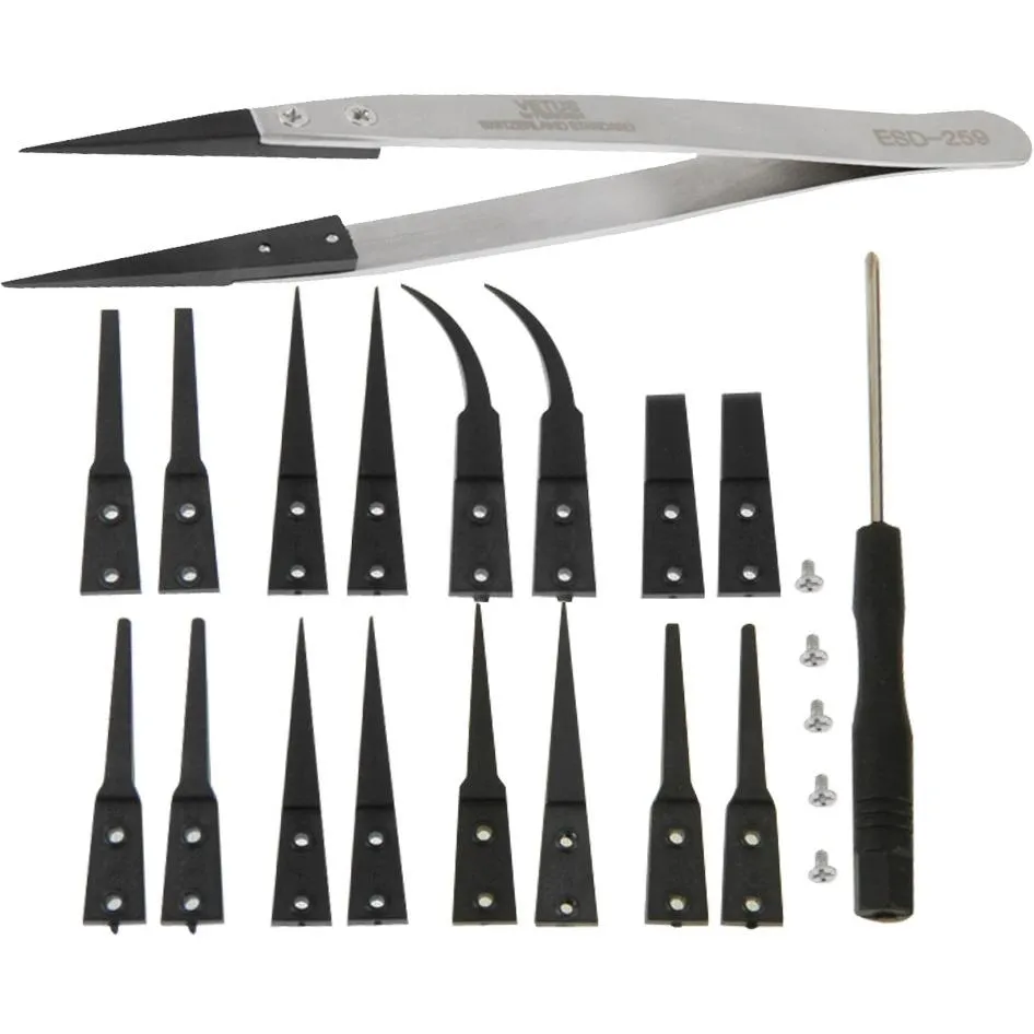 9-in-1 Anti-static Tweezers & Cross Screwdriver Set