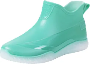AMDBEL Womens Rain Boots Short, Short rain Boots for Women and Waterproof Garden ShoesAnti-Slipping White Chelsea Rainboots for Ladies with Comfortable Insoles