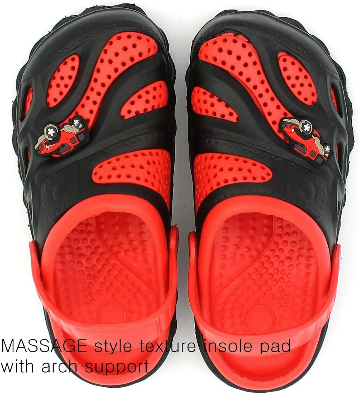 Ameta Garden Clogs Shoes for Boys Kids Toddler Slip-On Casual Two-Tone Slipper Sandals