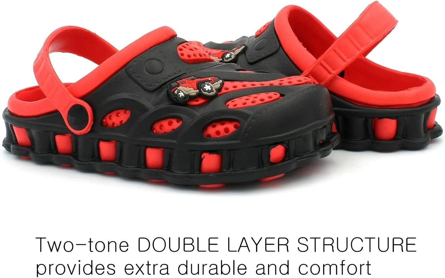 Ameta Garden Clogs Shoes for Boys Kids Toddler Slip-On Casual Two-Tone Slipper Sandals