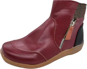 Ankle Boots for Women Arch Support Womens Low Heel Fashion Lace Up Zipper Booties Casual Walking Short Bootie
