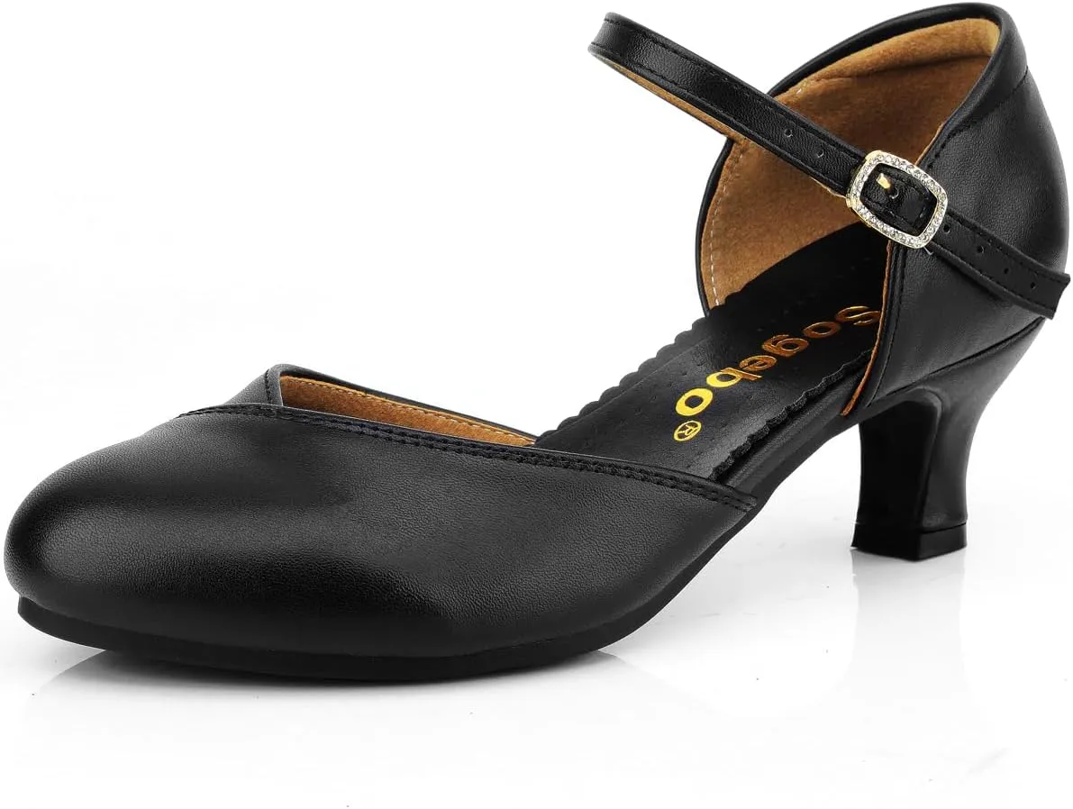 Ankle Strap Heels Ballroom Latin Salsa Dance Pumps Womens Character Shoes