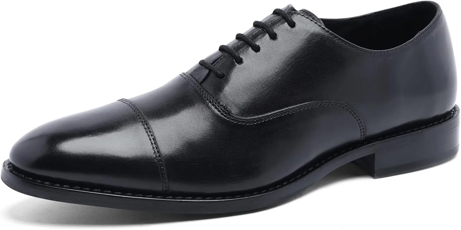 Anthony Veer Clinton Cap-Toe Oxford Dress Shoes for Men | Full-Grain Leather Upper | Goodyear Welt Construction | Ortholite Cushion Comfort | Recraftable Leather Outsole