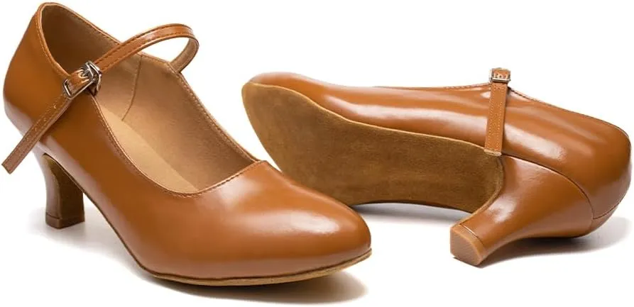 AOQUNFS Character Shoes for Women Tango Latin Salsa Shoes Ballroom Dancing Shoes,L042