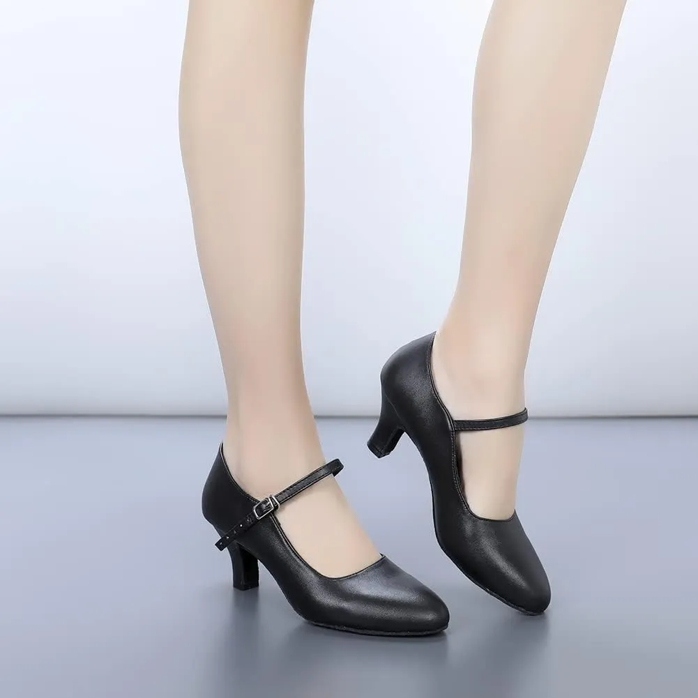 AOQUNFS Character Shoes for Women Tango Latin Salsa Shoes Ballroom Dancing Shoes,L042