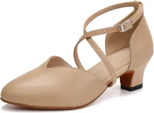AOQUNFS Character Shoes for Women Tango Latin Salsa Shoes for Girls Ballroom Dancing Shoes,L666