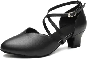 AOQUNFS Character Shoes for Women Tango Latin Salsa Shoes for Girls Ballroom Dancing Shoes,L666