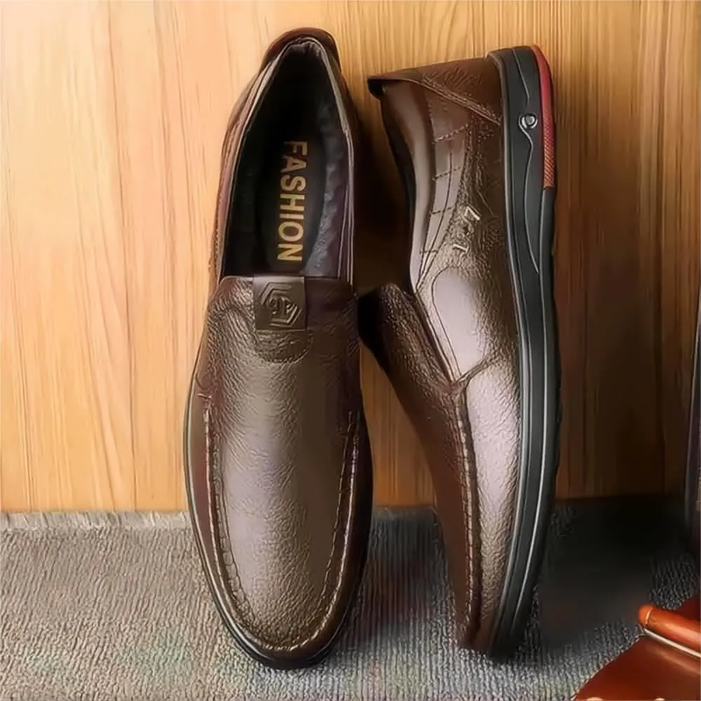Asifn Men's Casual Loafers Business Leather Formal Dress Slip-on Lightweight Breathable Comfortable Outdoor Shoes
