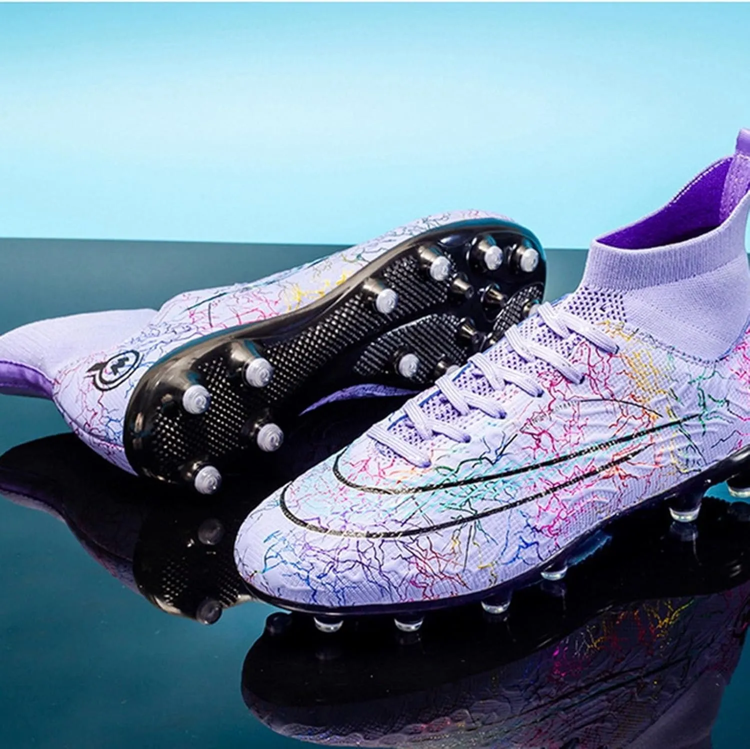 Athletic Youth Ground Soccer Cleats, Football Cleats Indoor Outdoor Training, Lightweight Baseball Turf Shoes