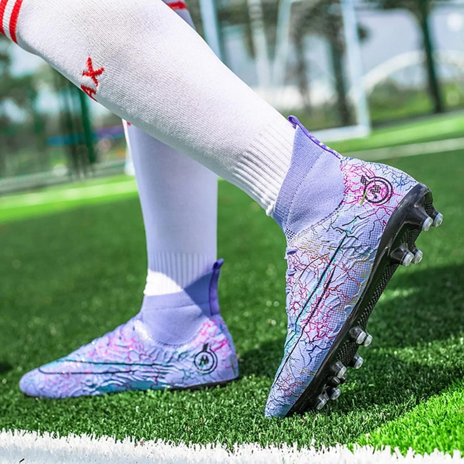 Athletic Youth Ground Soccer Cleats, Football Cleats Indoor Outdoor Training, Lightweight Baseball Turf Shoes