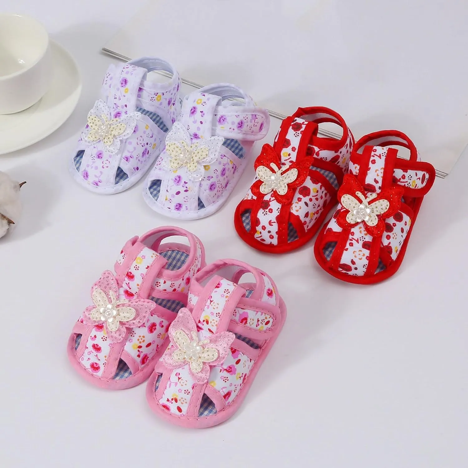 Baby Girls Dress Shoes Infant Toddler First Walking Mary Jane Flats with Bowknot Non-Slip Soft Sole Prewalker Kid