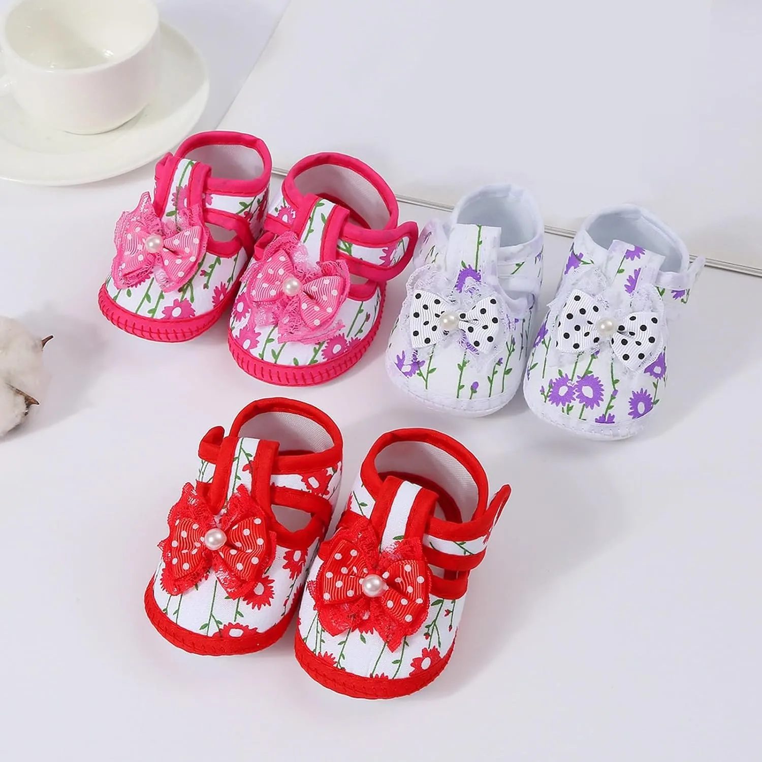 Baby Girls Sandals Toddler Closed Toe Cute Flower Bow Breathable Soft Sole Beach Water Adjustable Walking Shoes