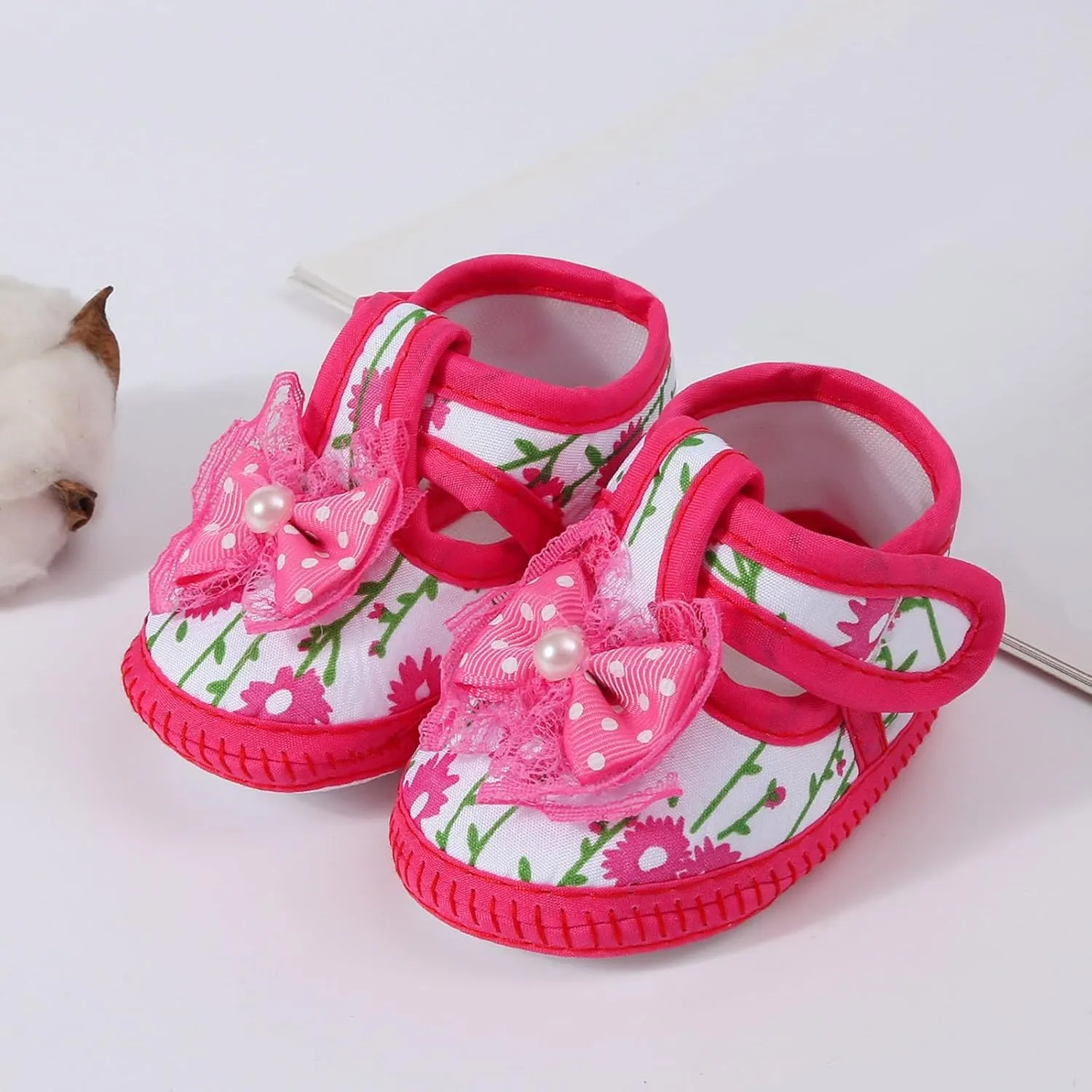 Baby Girls Sandals Toddler Closed Toe Cute Flower Bow Breathable Soft Sole Beach Water Adjustable Walking Shoes
