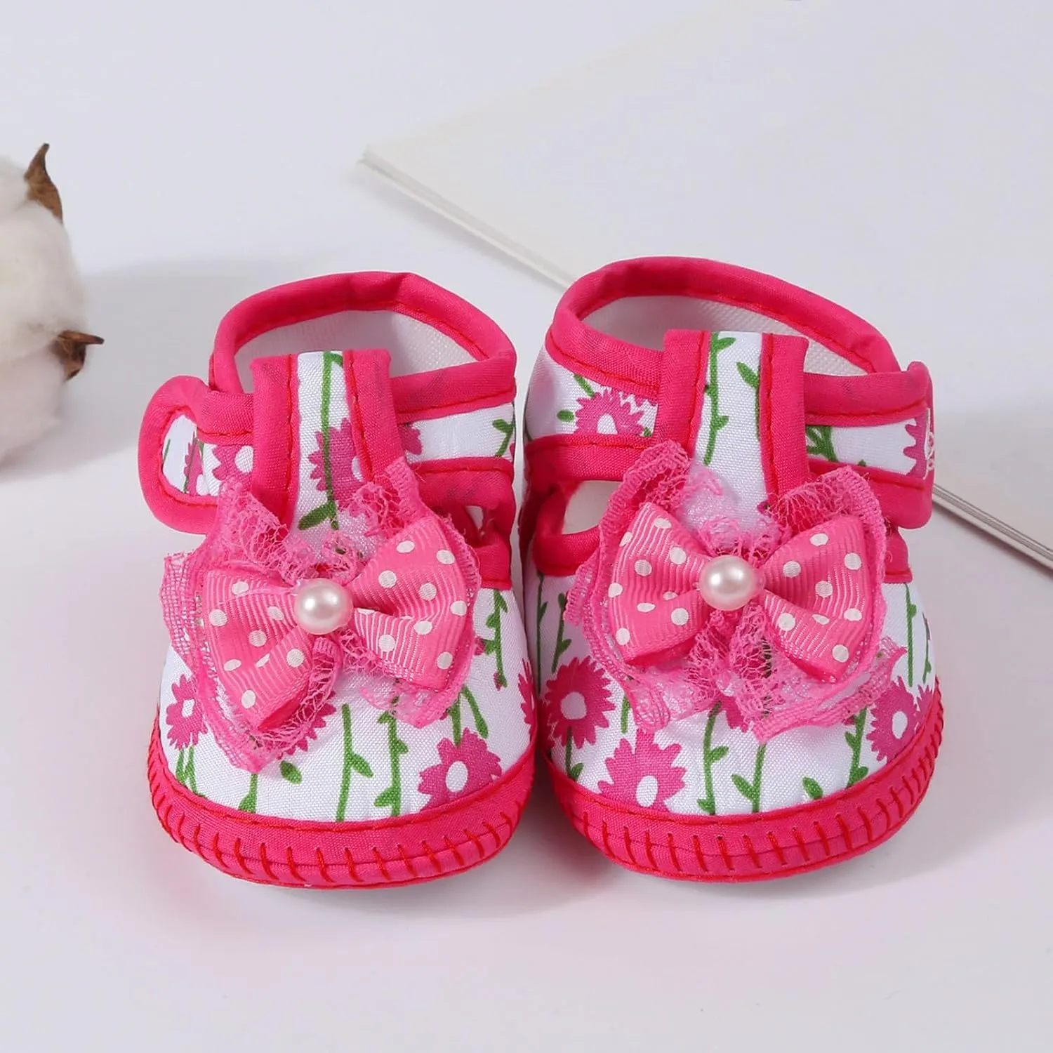 Baby Girls Sandals Toddler Closed Toe Cute Flower Bow Breathable Soft Sole Beach Water Adjustable Walking Shoes