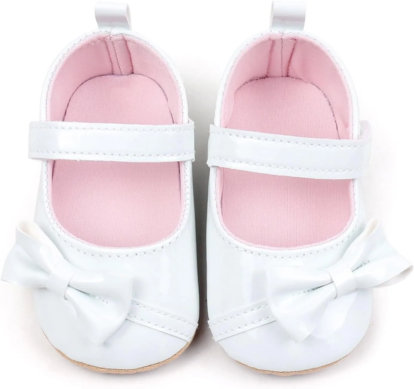 Baby Infant Girls Sandals Gold Glitter Bow Strap School Mary Jane Shoes Closed Toe Ankle Lightweight Elegant Sandals