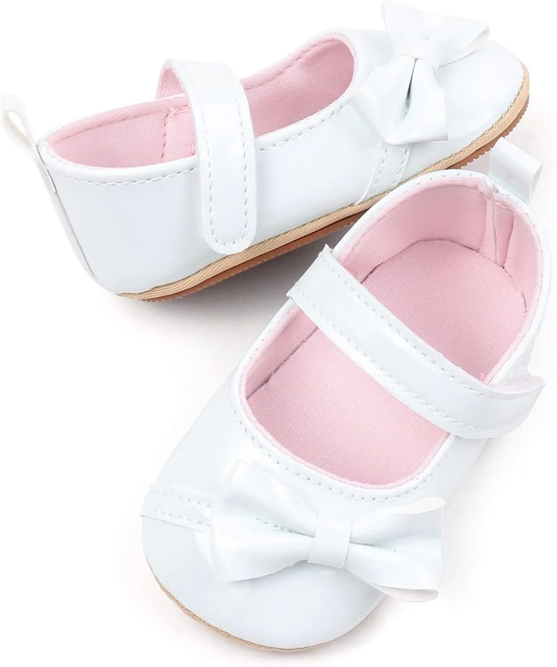 Baby Infant Girls Sandals Gold Glitter Bow Strap School Mary Jane Shoes Closed Toe Ankle Lightweight Elegant Sandals
