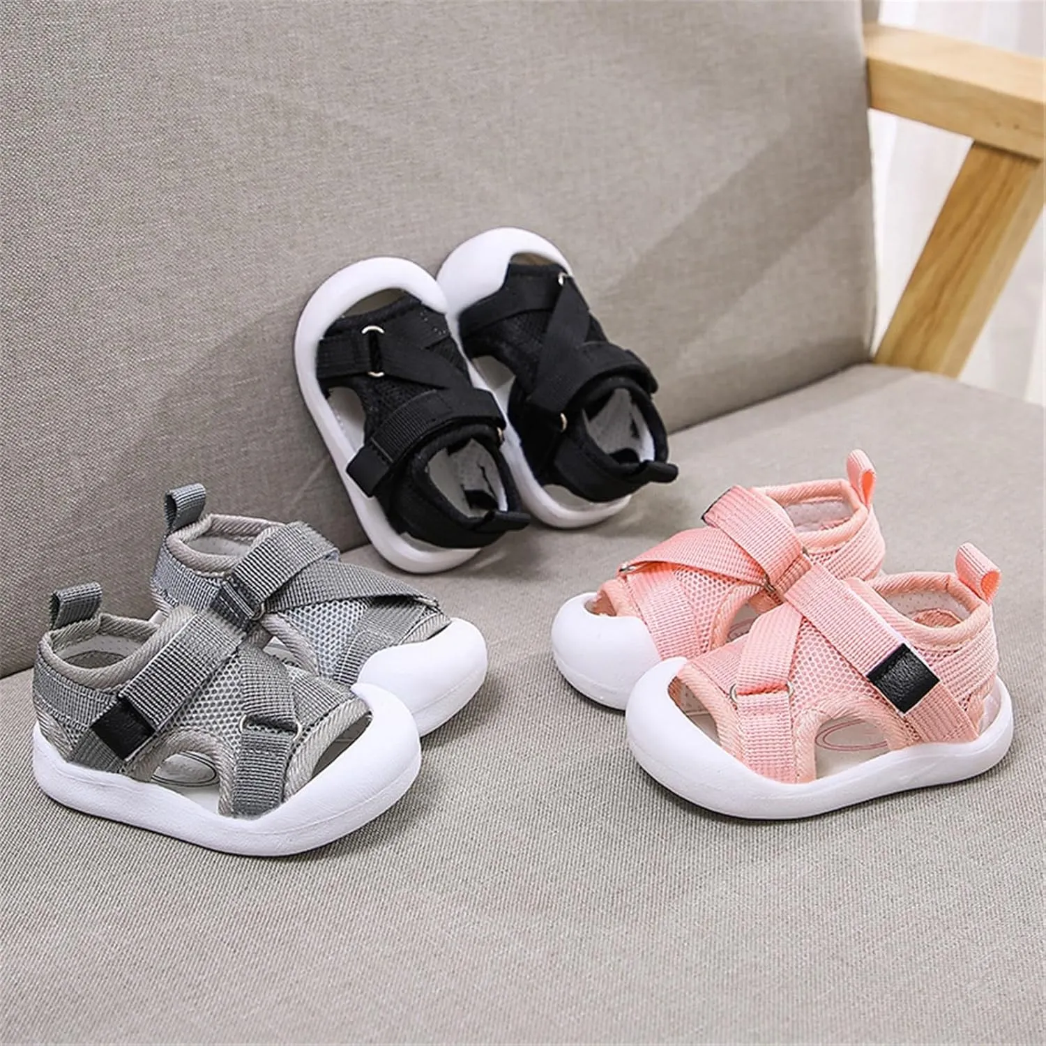 Baby Sandals for Boys Girls Lightweight Breathable Sport Flat Shoes Non Slip Soft Bottom Sneakers 2025 Toddler Shoes