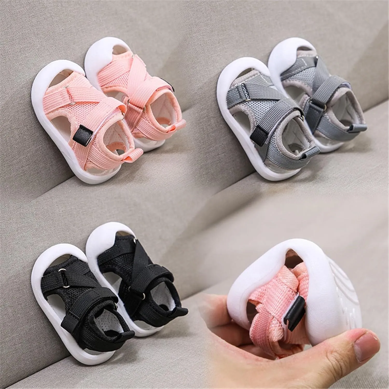 Baby Sandals for Boys Girls Lightweight Breathable Sport Flat Shoes Non Slip Soft Bottom Sneakers 2025 Toddler Shoes