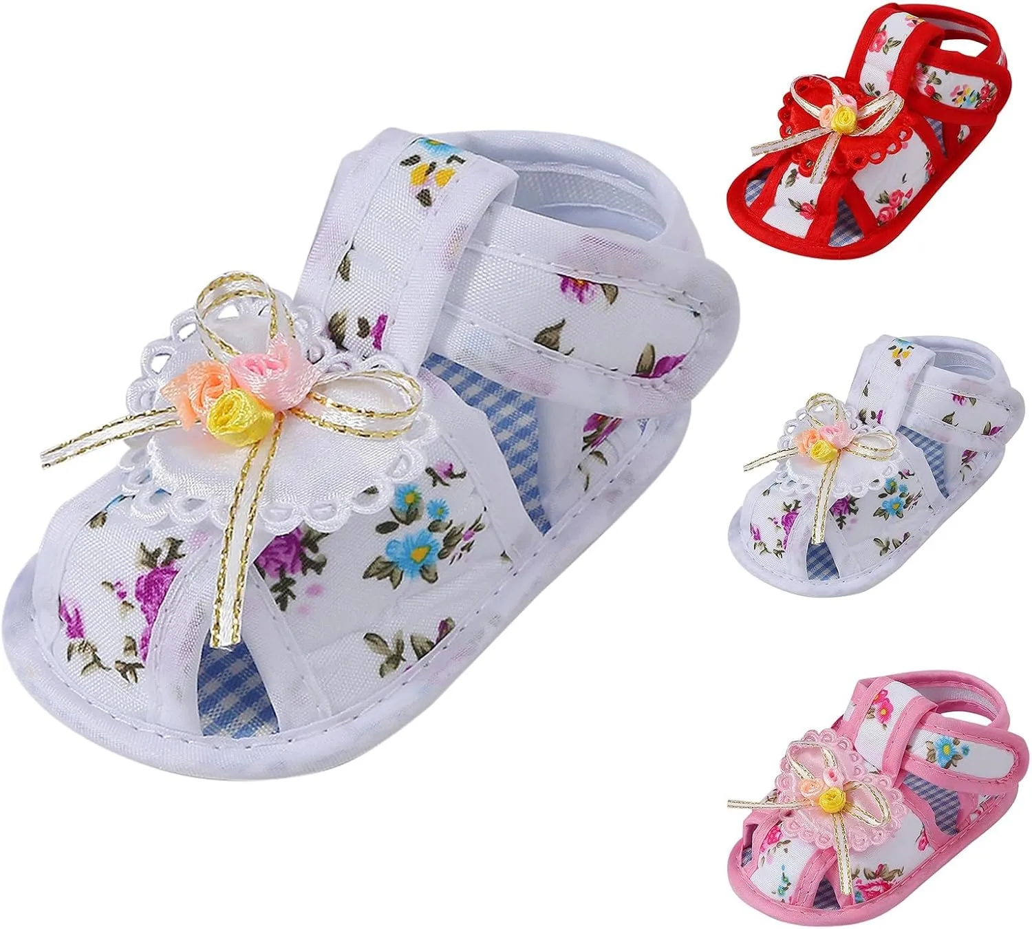 Baby Sandals Toddler Soft Sole Newborn Baby Breathable Walking Shoes Lightweight Non-slip Sole Sandals for Cute Girl