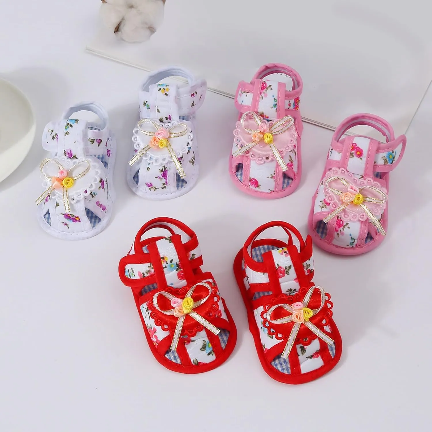 Baby Sandals Toddler Soft Sole Newborn Baby Breathable Walking Shoes Lightweight Non-slip Sole Sandals for Cute Girl