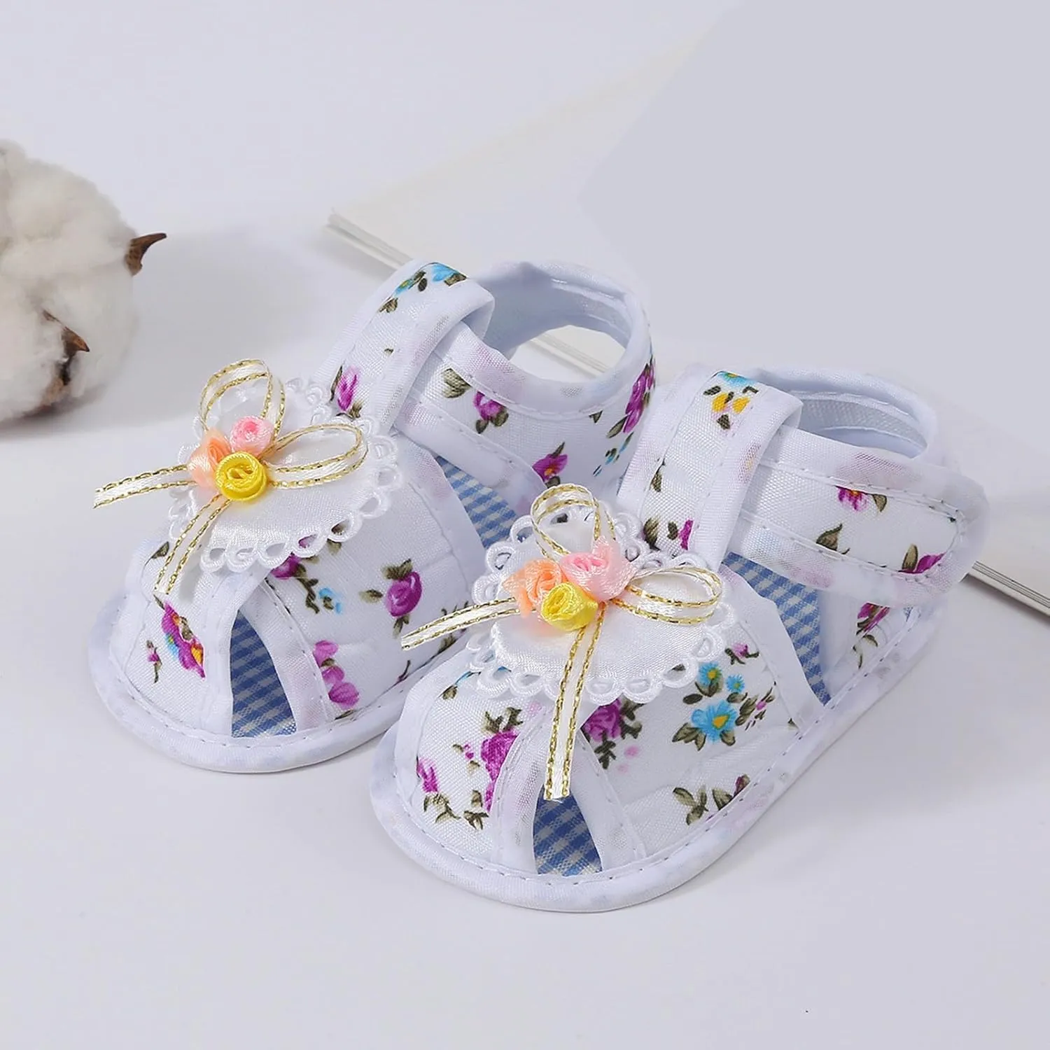Baby Sandals Toddler Soft Sole Newborn Baby Breathable Walking Shoes Lightweight Non-slip Sole Sandals for Cute Girl
