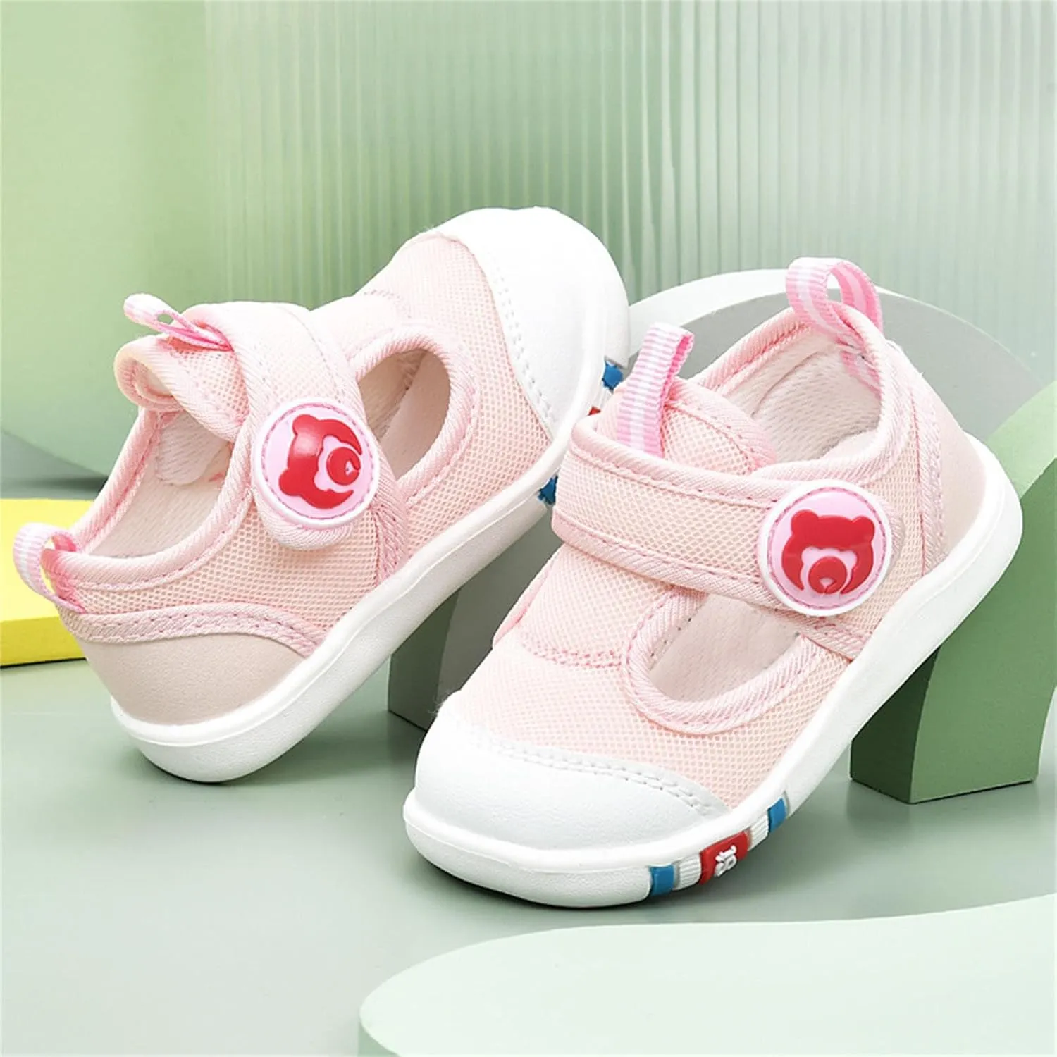 Baby Sneakers Toddler Girls Boys Lightweight Breathable Non-Slip Mesh First Walking Flat Shoes Slippers for Kids