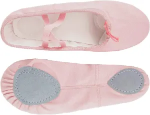 Ballet Canvas Dance Shoes Gymnastics Yoga Shoes Soft Canvas Flat Shoes for Children, Adults