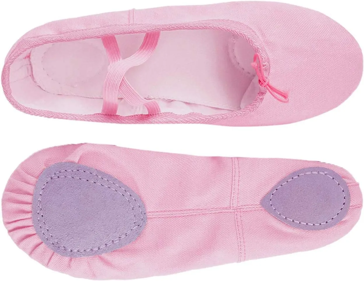 Ballet Canvas Dance Shoes Gymnastics Yoga Shoes Soft Canvas Flat Shoes for Children, Adults