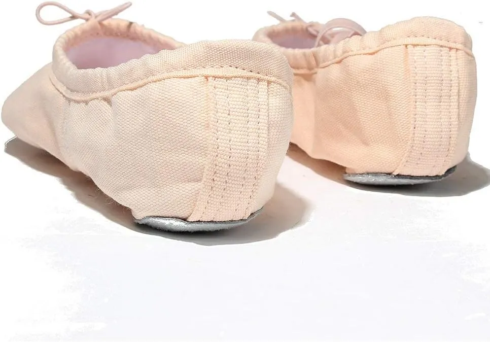 Ballet Canvas Dance Shoes Gymnastics Yoga Shoes Soft Canvas Flat Shoes for Children, Adults