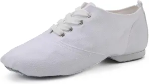 Ballet Fitness Canvas Shoes, Women's Jazz Dance Shoes Lace-up, Suitable for Exercise/Dance/Body Shape