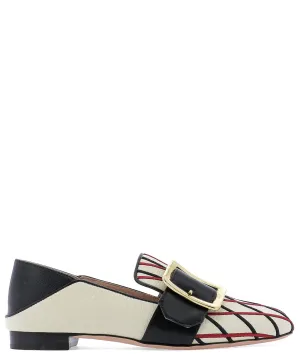 Bally Embroidered Buckle Detail Loafers