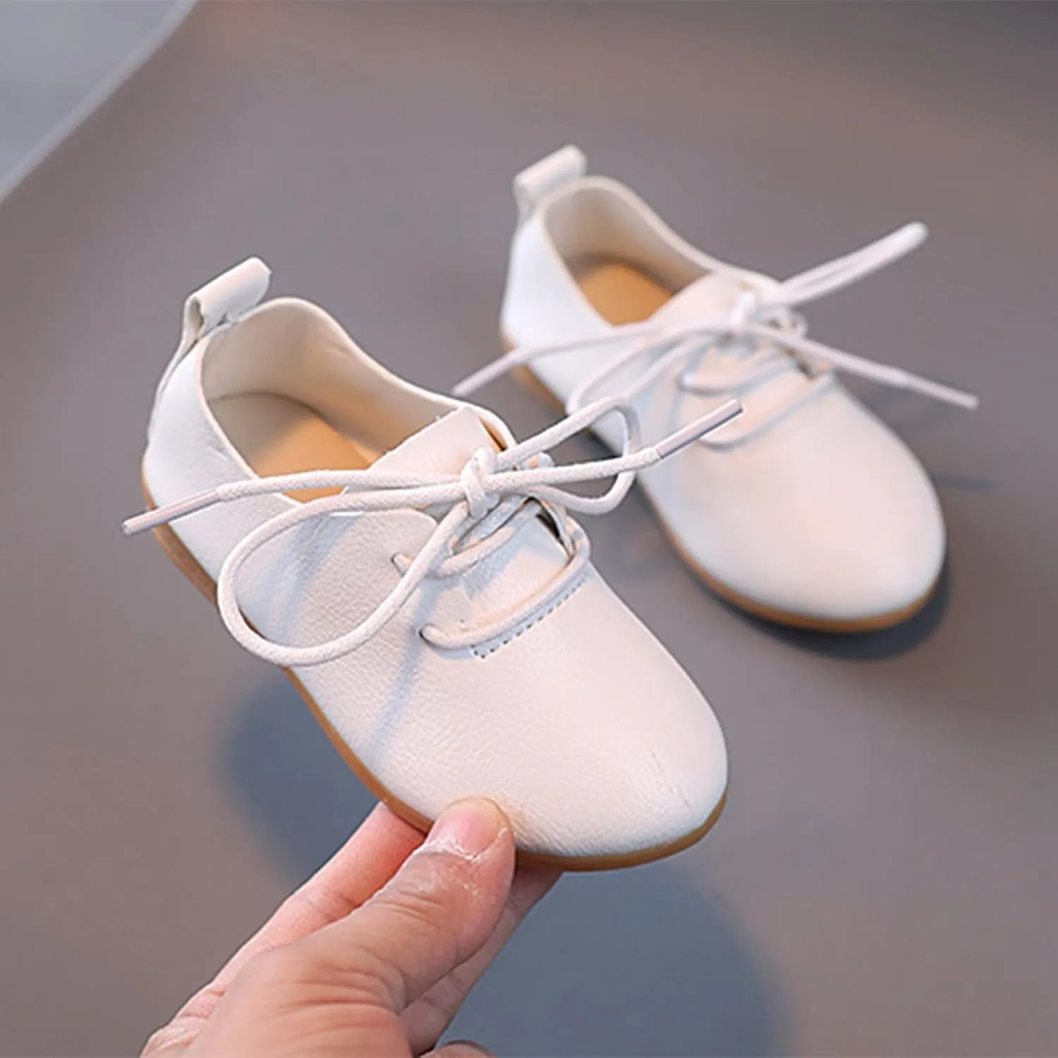 Boys British Style L??ce Up Saddle Shoes Toddler Kids Casual School Uniform Formal Casual Oxfords Flat?? for Wedding