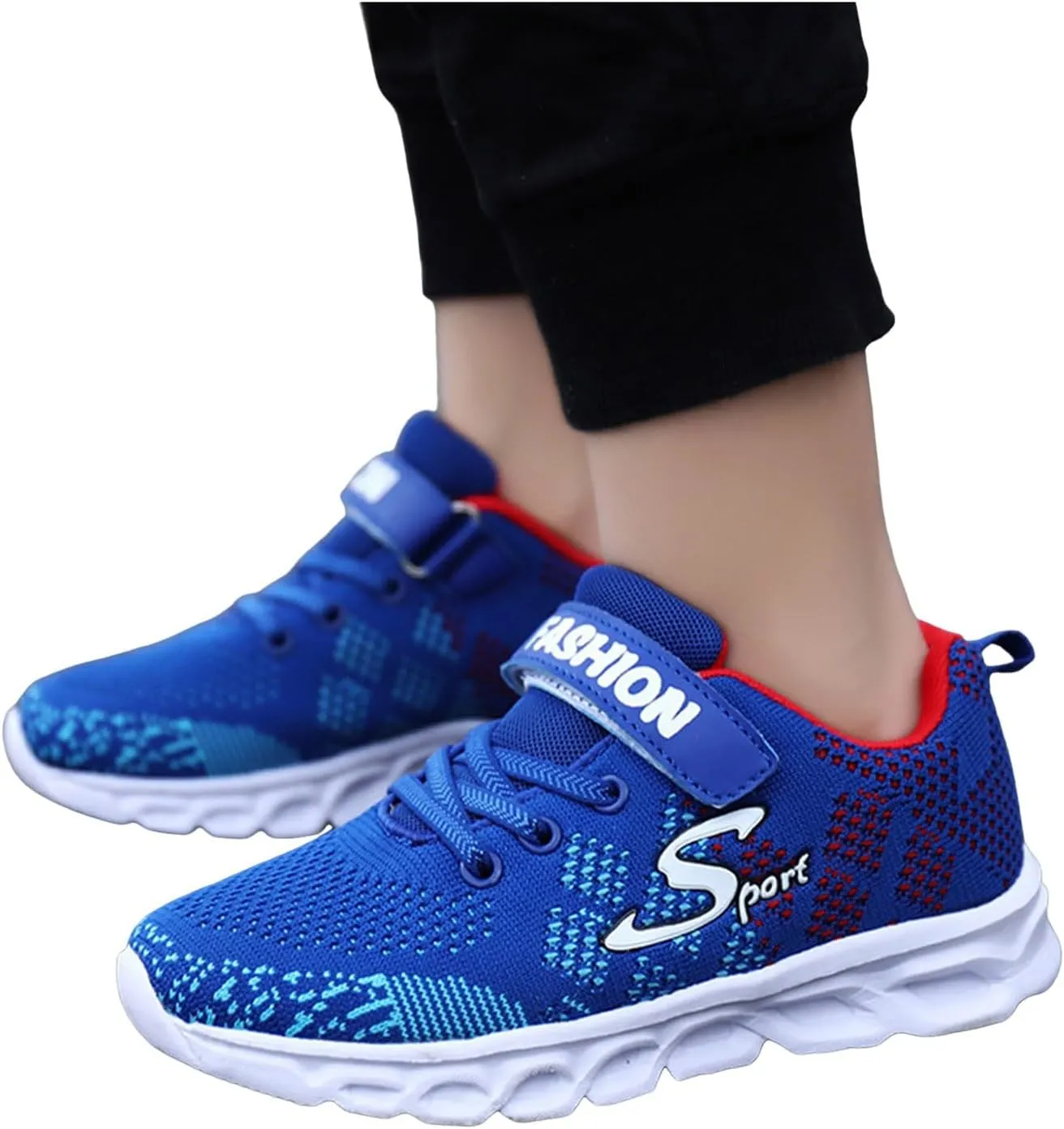 Boy's Casual Wide Sporty Shoes Tennis Kids Athletic Breathable Running Lightweight Sneakers Mesh Footwear Boys