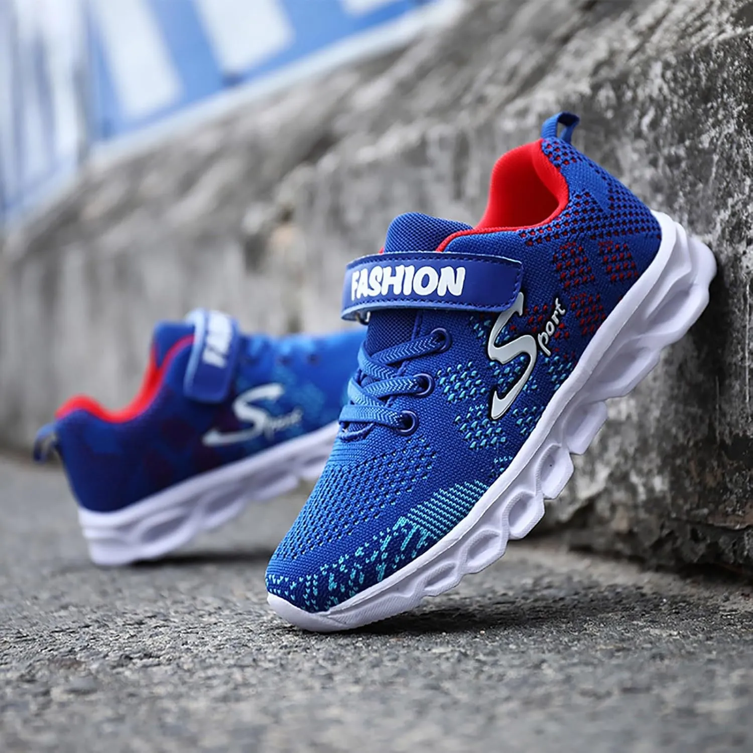 Boy's Casual Wide Sporty Shoes Tennis Kids Athletic Breathable Running Lightweight Sneakers Mesh Footwear Boys