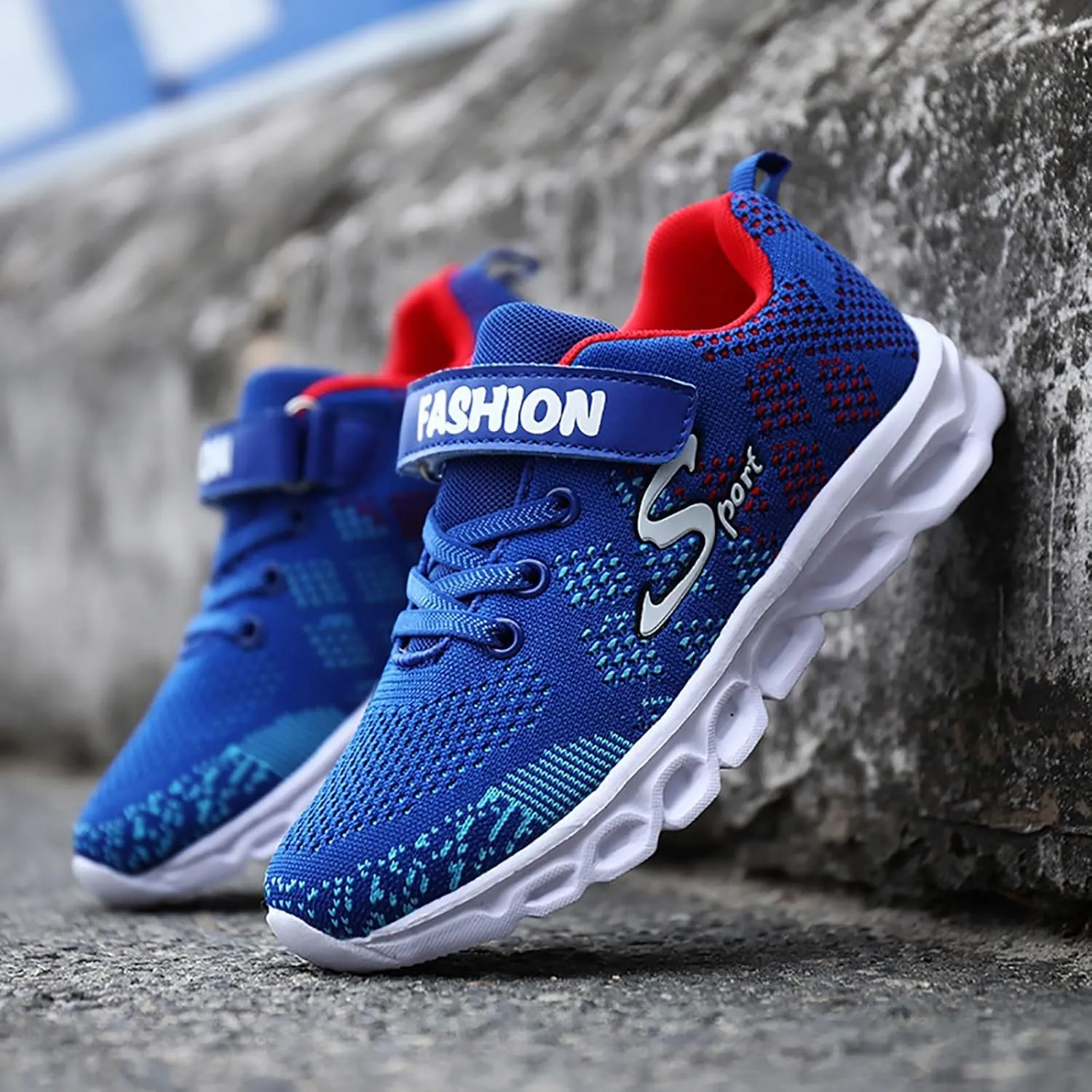 Boy's Casual Wide Sporty Shoes Tennis Kids Athletic Breathable Running Lightweight Sneakers Mesh Footwear Boys