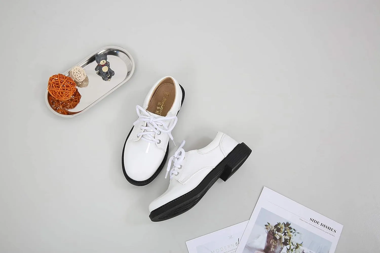 Boys Patent Leather College Uniform Shoes Comfortable Oxford Party Dress Shoes
