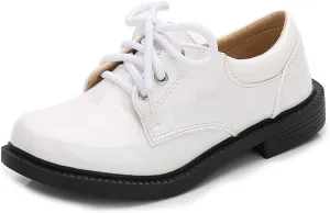 Boys Patent Leather College Uniform Shoes Comfortable Oxford Party Dress Shoes