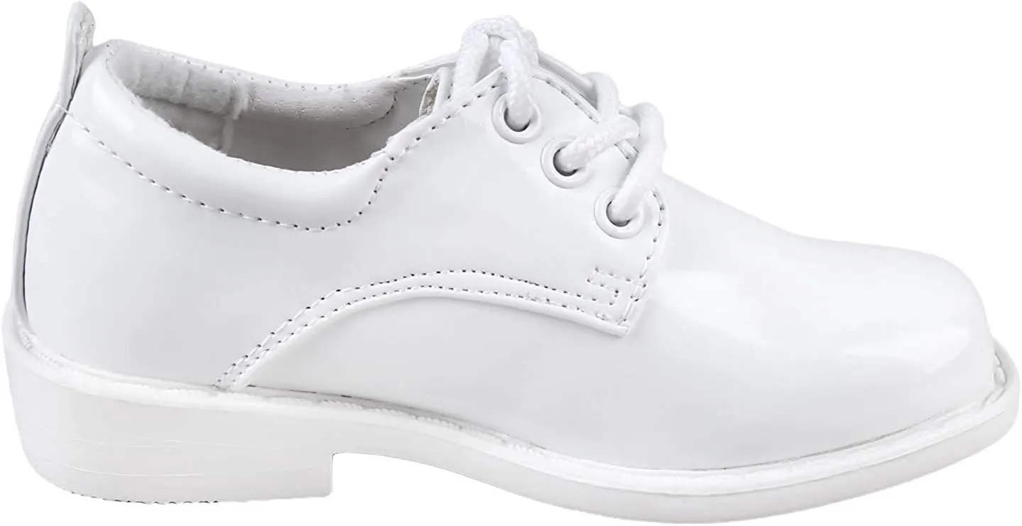 Boys Patent Leather Formal Derby Oxford Dress Shoes