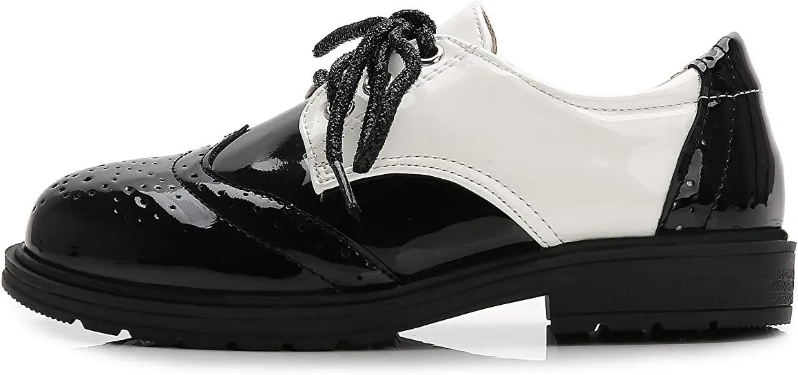 Boys Shiny Patent Leather School Uniform Shoes Comfortable Oxford Dress Shoes