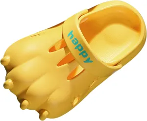 Boys Slippers Leather Kids Garden Beach Dinosaur Clogs Summer Cute Indoor Outdoor Shower Boy Wolf Slippers