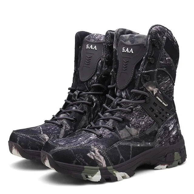 Camouflage Men Outdoor Hiking Shoes Army Desert Military Tactical Shoes Boots Fishing Anti-skid Spring Winter Hunting Shoes