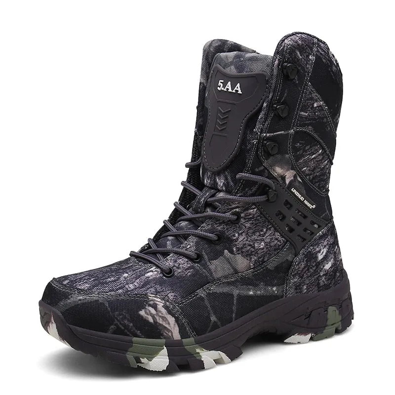 Camouflage Men Outdoor Hiking Shoes Army Desert Military Tactical Shoes Boots Fishing Anti-skid Spring Winter Hunting Shoes