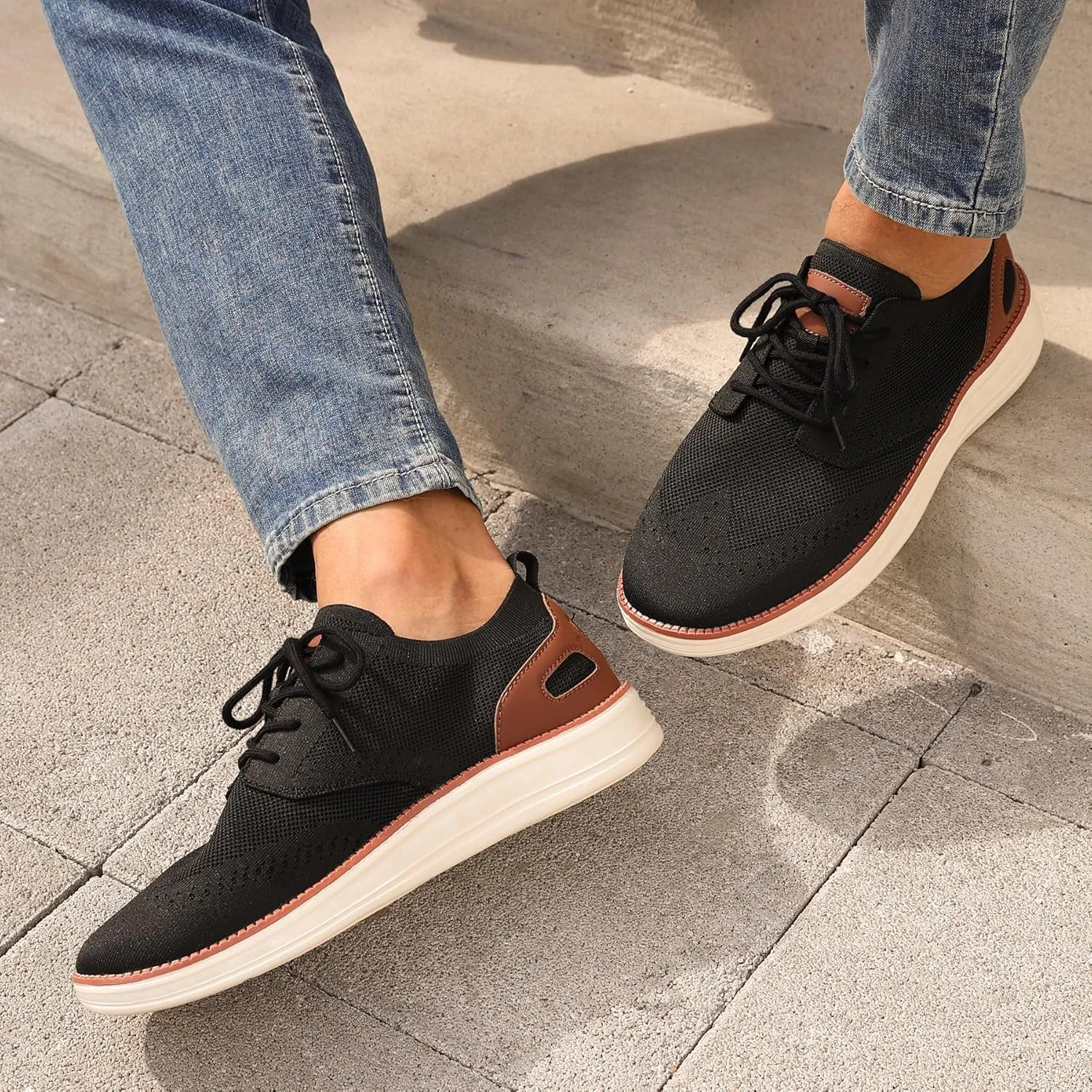 Casual Oxfords Mens Shoes Mesh Business Work Fashion Walking Sneakers