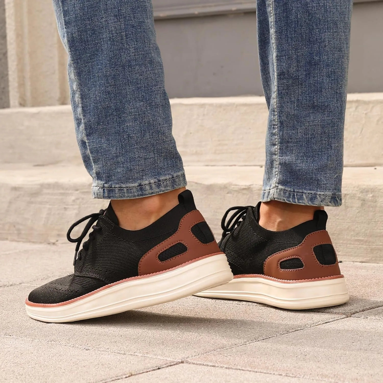 Casual Oxfords Mens Shoes Mesh Business Work Fashion Walking Sneakers